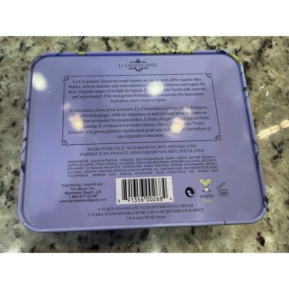 Crème Pour Les Mains Set Of 3 Hand Creams Lavender,‎ Lemon, Shea Tin Sealed NEW